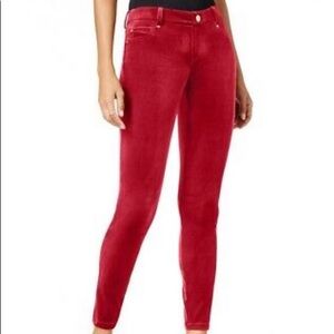 INC Mid Rise Velvet Pull On Pants